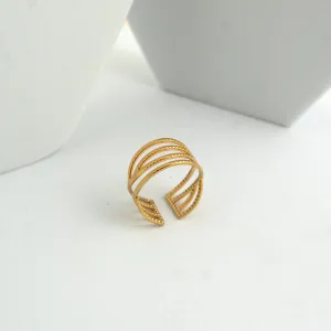 Wraparound Adjustable Ring Gold Plated