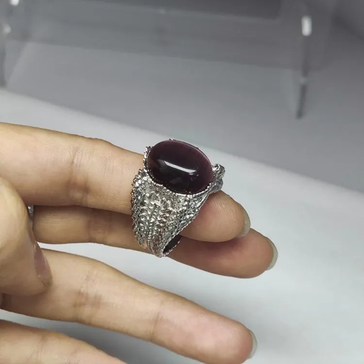 Xinyi New Vintage Gem Titanium Steel Men's Ring Distinctive Hip-Hop Fashionable Finger Ring Accessories