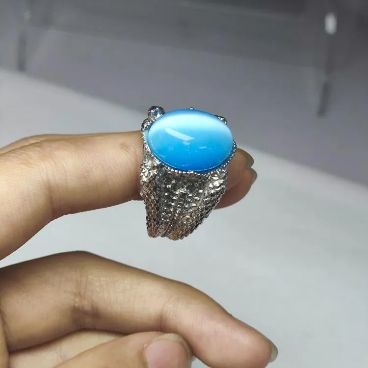 Xinyi New Vintage Gem Titanium Steel Men's Ring Distinctive Hip-Hop Fashionable Finger Ring Accessories