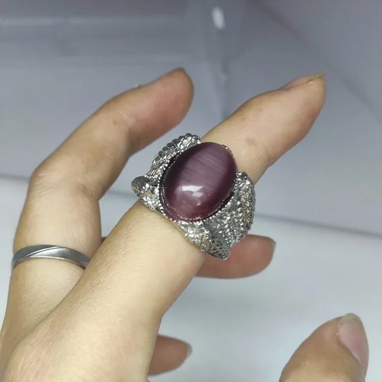 Xinyi New Vintage Gem Titanium Steel Men's Ring Distinctive Hip-Hop Fashionable Finger Ring Accessories
