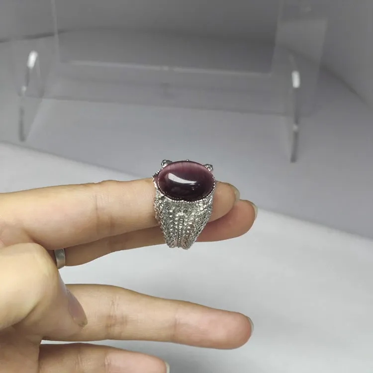 Xinyi New Vintage Gem Titanium Steel Men's Ring Distinctive Hip-Hop Fashionable Finger Ring Accessories