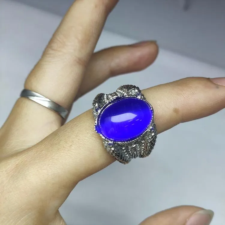 Xinyi New Vintage Gem Titanium Steel Men's Ring Distinctive Hip-Hop Fashionable Finger Ring Accessories