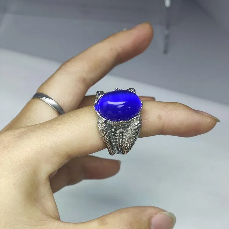 Xinyi New Vintage Gem Titanium Steel Men's Ring Distinctive Hip-Hop Fashionable Finger Ring Accessories