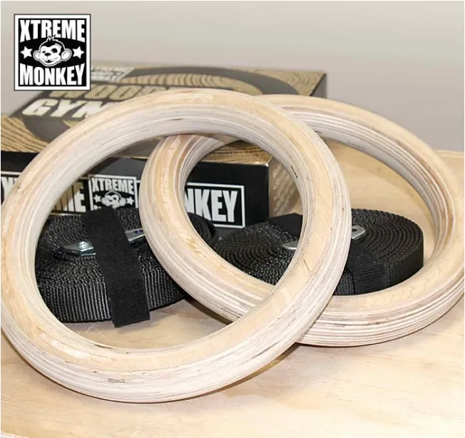 XM Fitness Wood Gym Rings