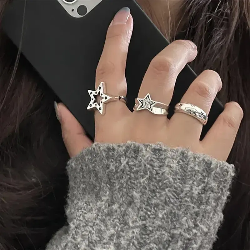 Y2K Star Adjustable Rings from the Y2K Streetwear Collection