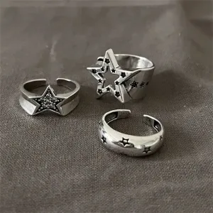 Y2K Star Adjustable Rings from the Y2K Streetwear Collection