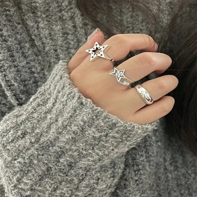 Y2K Star Adjustable Rings from the Y2K Streetwear Collection