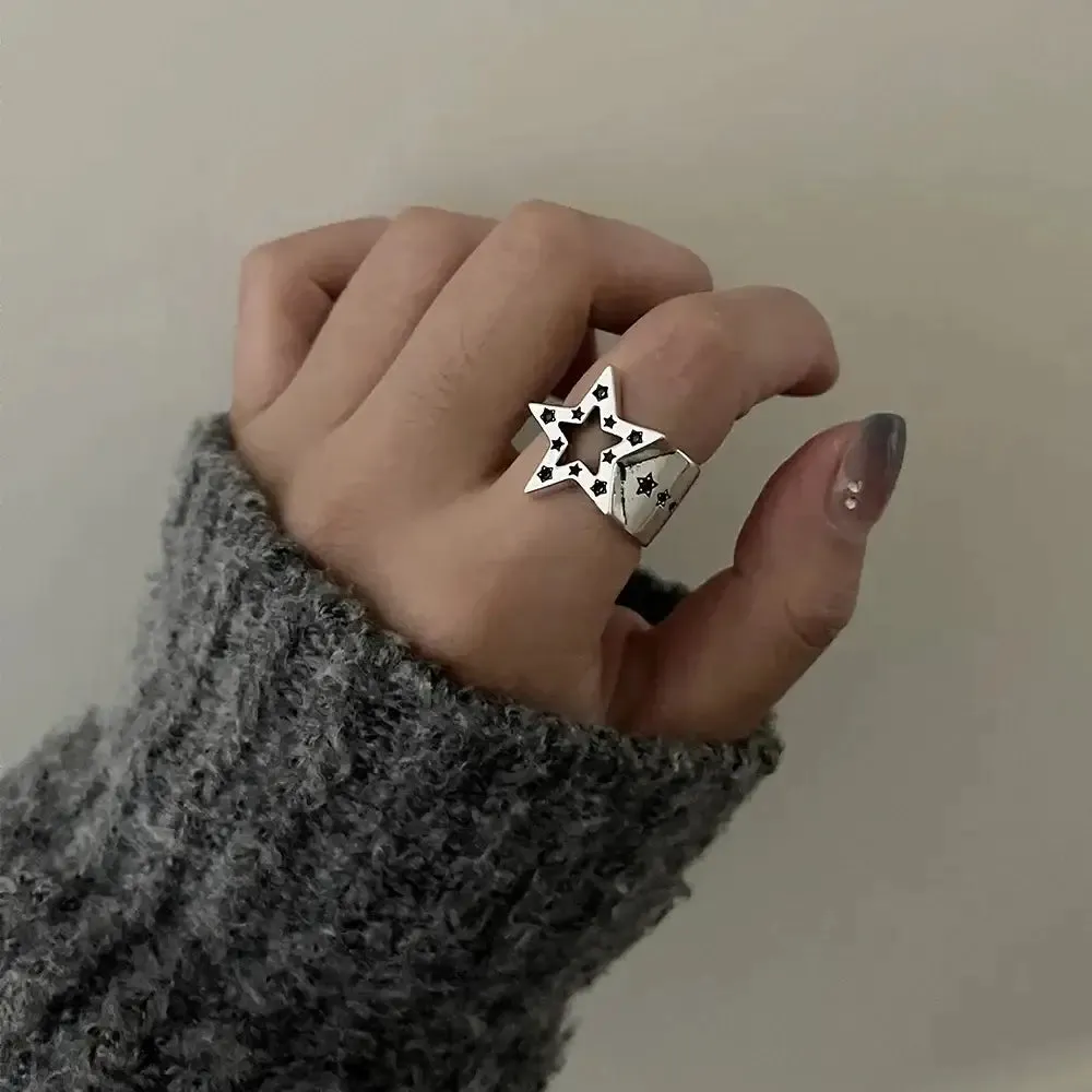Y2K Star Adjustable Rings from the Y2K Streetwear Collection