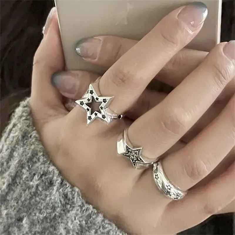 Y2K Star Adjustable Rings from the Y2K Streetwear Collection