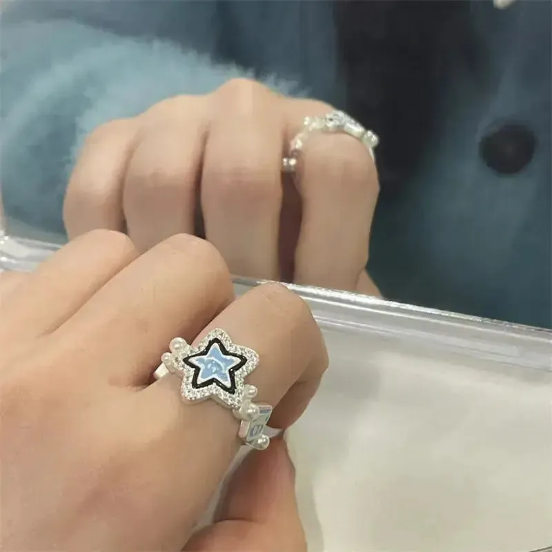 Y2K Star Adjustable Rings from the Y2K Streetwear Collection