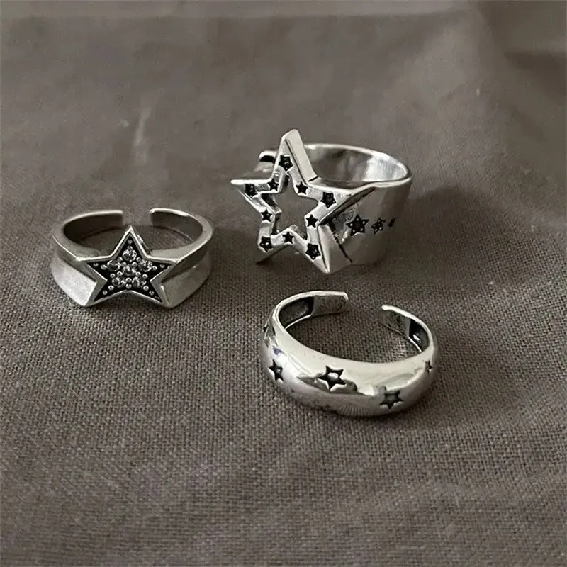 Y2K Star Adjustable Rings from the Y2K Streetwear Collection