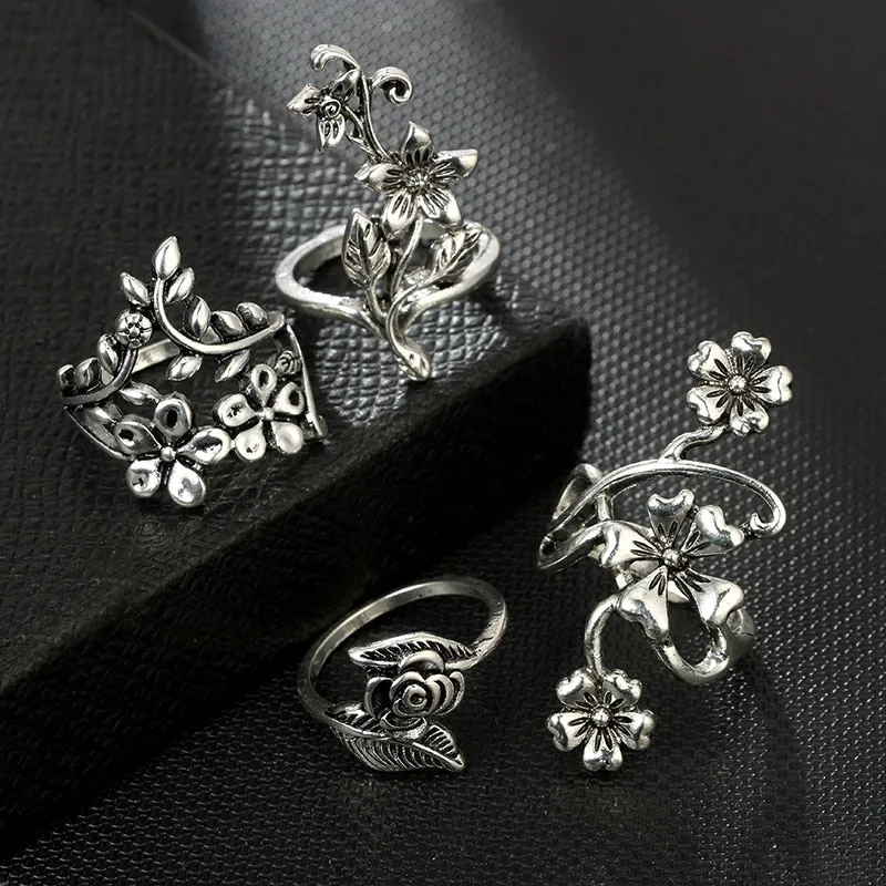 Yade | 4 Pack Enchanted Garden Adjustable Rings
