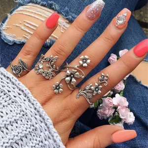 Yade | 4 Pack Enchanted Garden Adjustable Rings