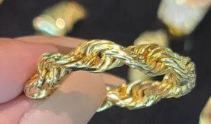 Yellow Gold Rope Ring