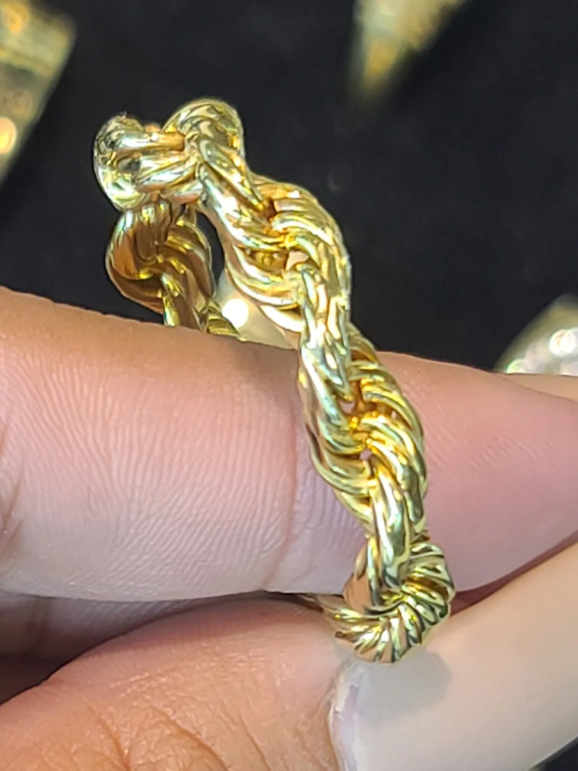 Yellow Gold Rope Ring